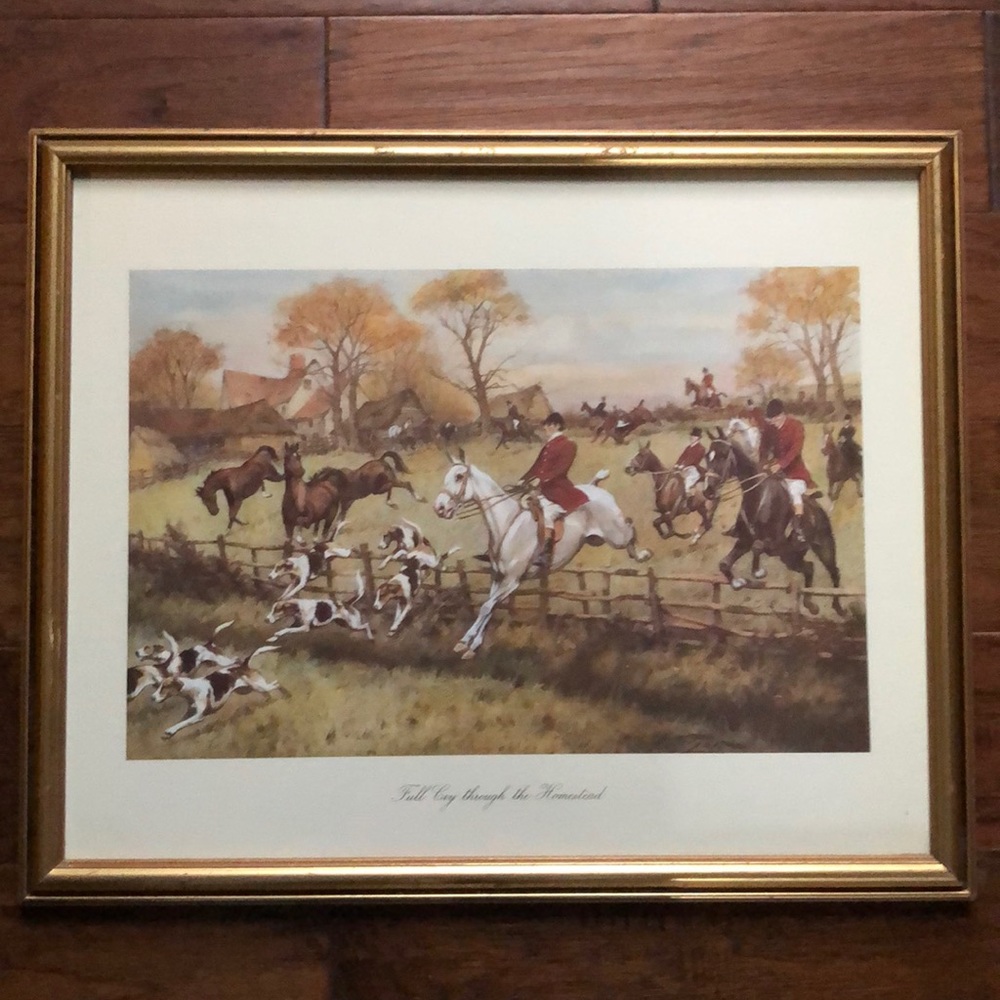 Vintage George Wright Framed Litho in the USA